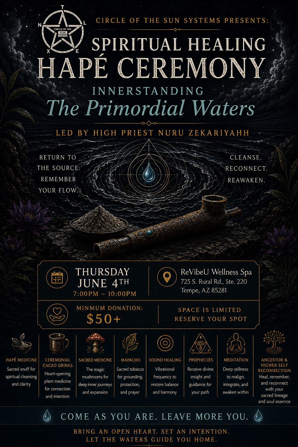 Spiritual Healing Hapé Ceremony: Innerstanding The Primordial Waters