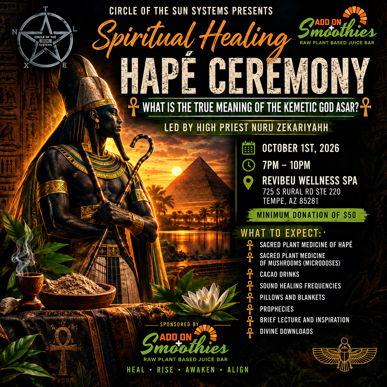 Spiritual Healing Hapé Ceremony: The True Meaning of the Kemetic god Asar